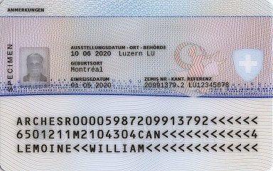 Aufenthaltstitel, Rückseite Ausweis B für Drittstaatsangehörige